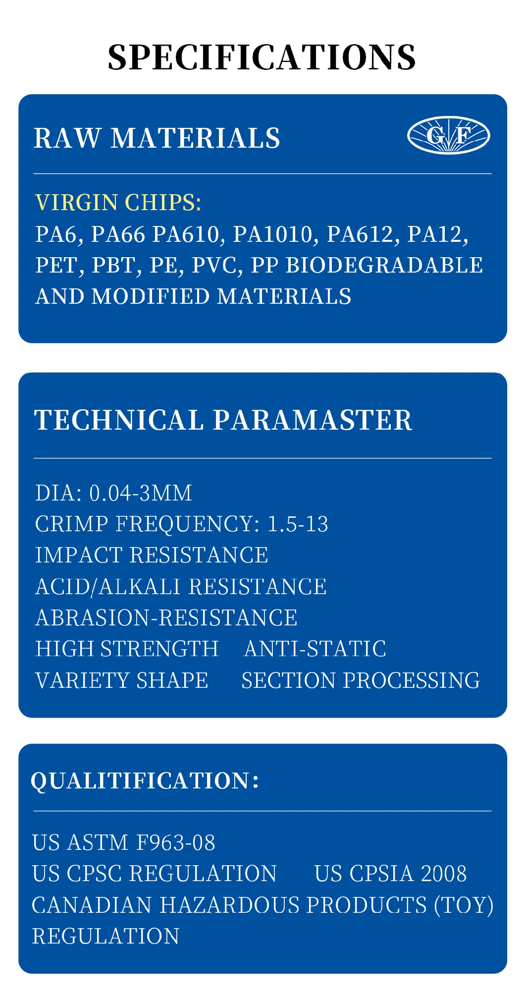 Hight Stength&Impact-Resistance PA612 Twist Filaments for Industrial Brushes Needling Protection Made for Tesla Supplier