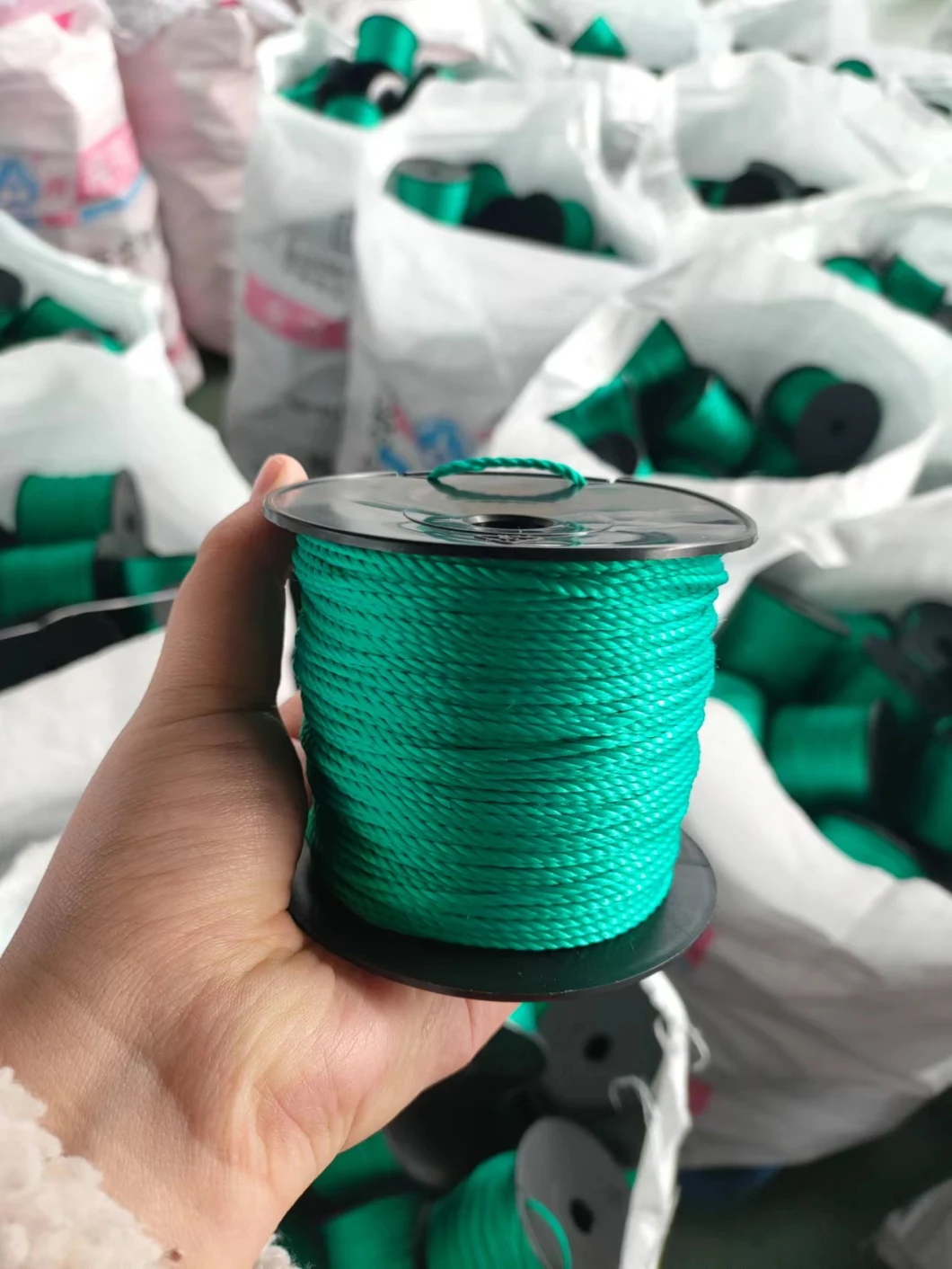 Nylon PP PE Twine Fishing Rope Fluo Neon Color Multilfilament Twine Mix Colored Braided Twisted Mason Line Brick Line Builder Twine Building Line